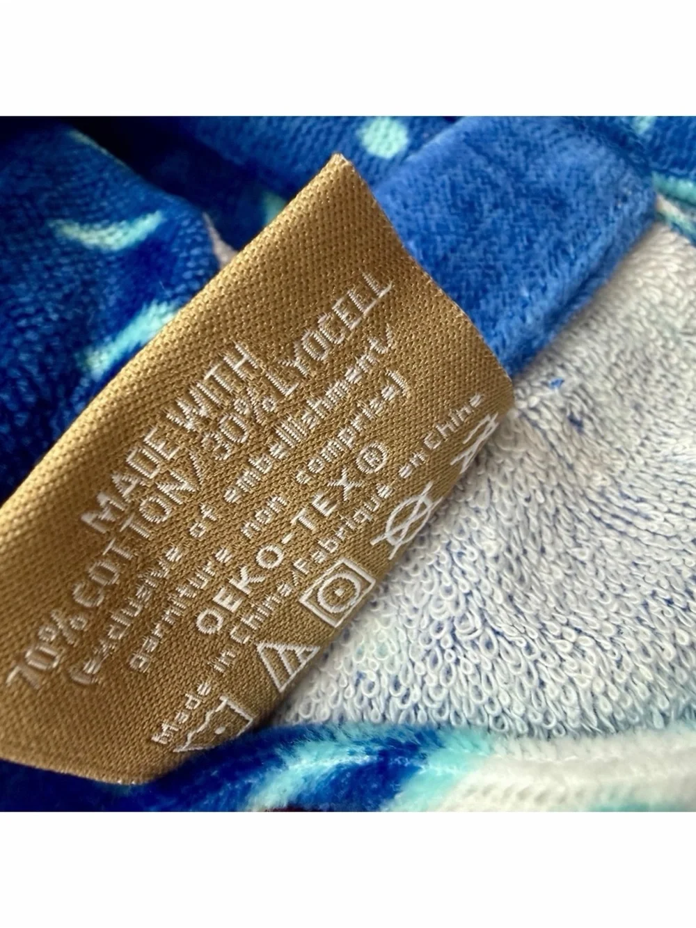 Deborah Connolly Designs Evil Eye Beach Towel 2pc Set  Oversized 36x68 Blue NWT