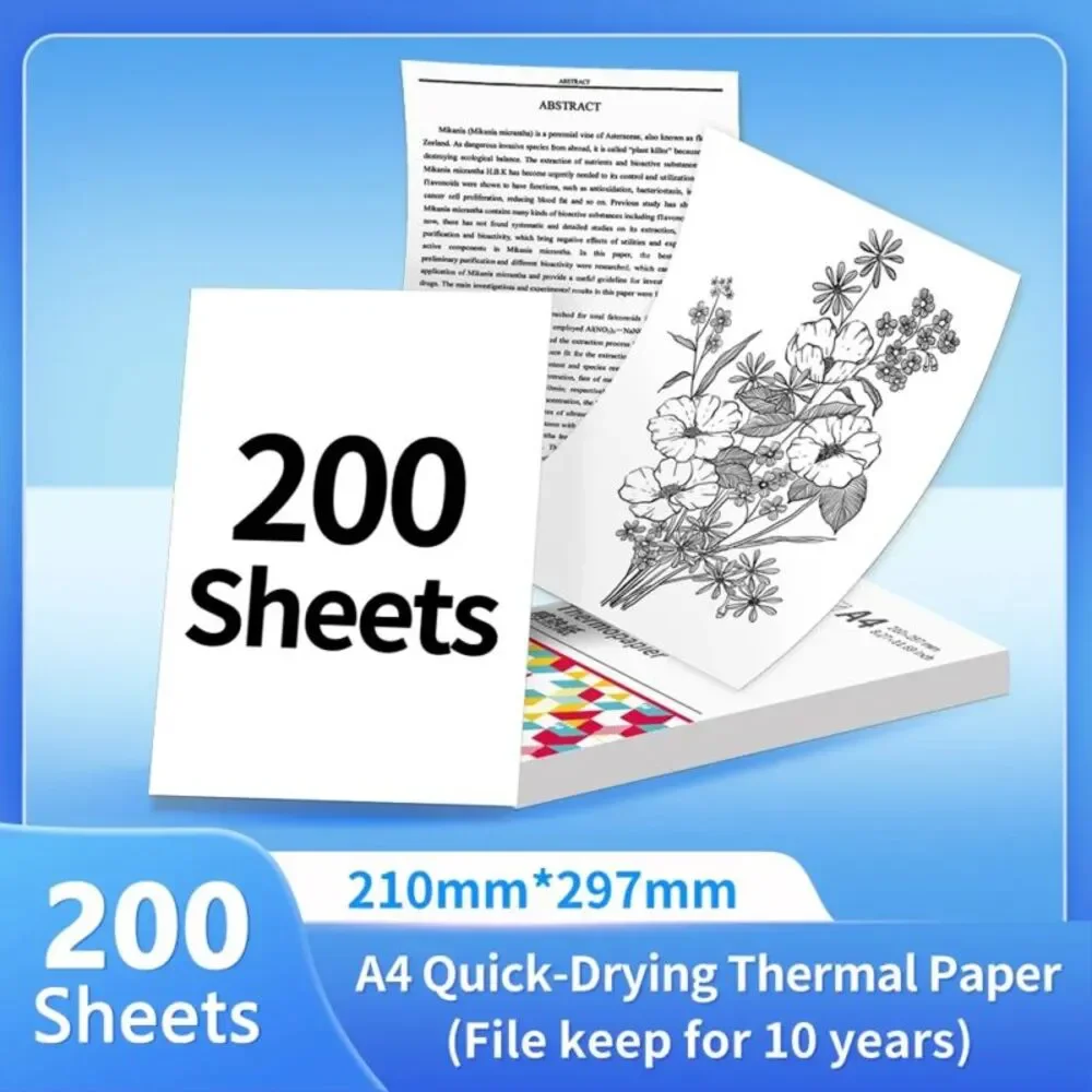 Phomemo A4 Thermal Printer Paper Letter Paper Quick-Dry Continuous Paper Suitab