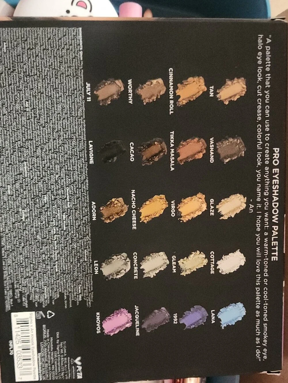 Sigma Beauty professional eyeshadow