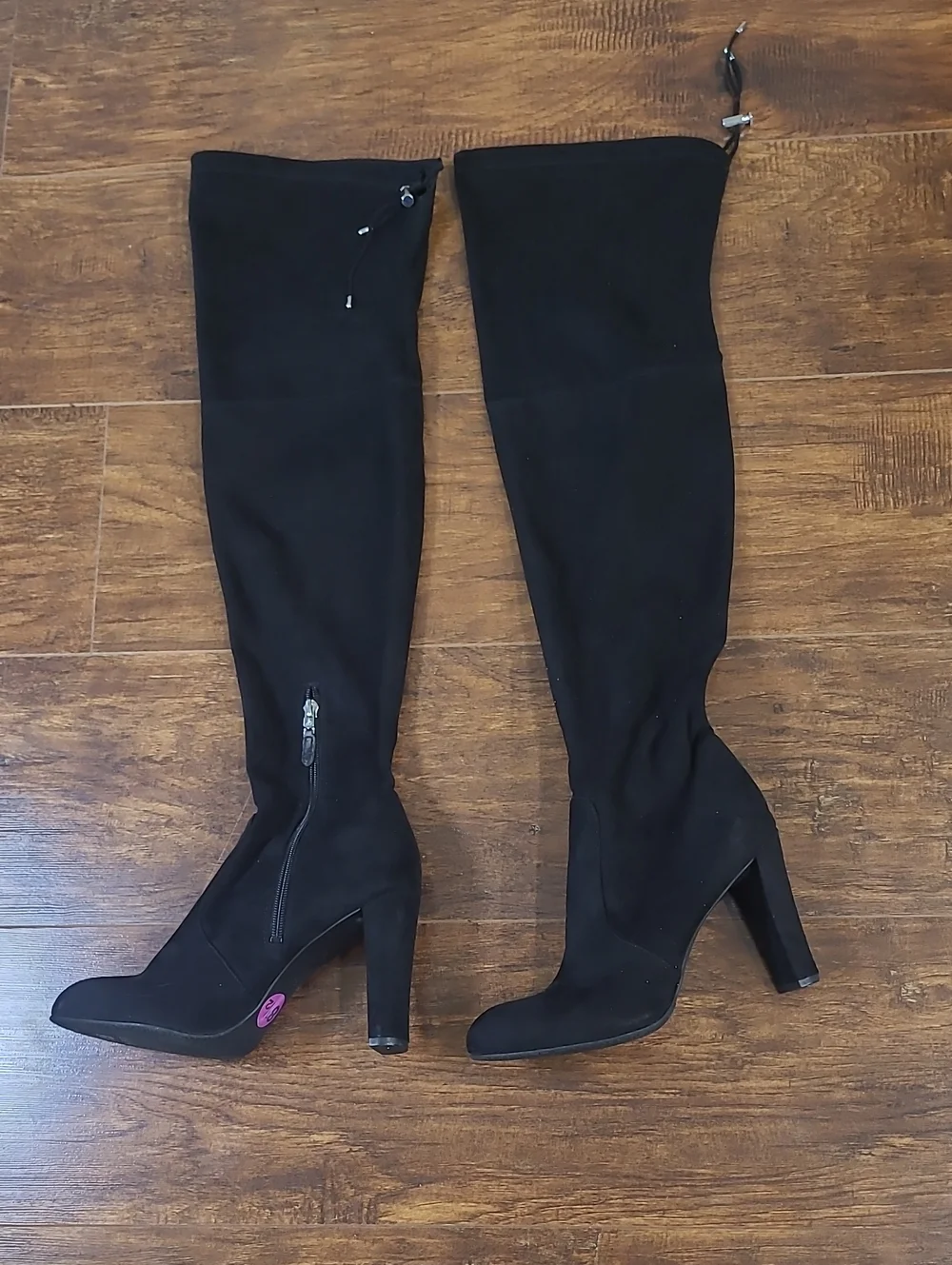 Sam Edelman 'Kent' Over the Knee Boot Black Suede Size 8.5