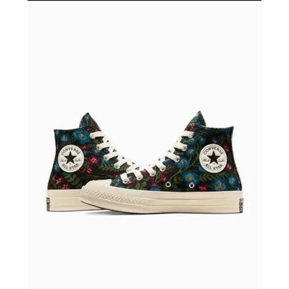 Women Converse Chuck Taylor‎ 70 Floral Tapestry  Shoes Black White Green A11990C