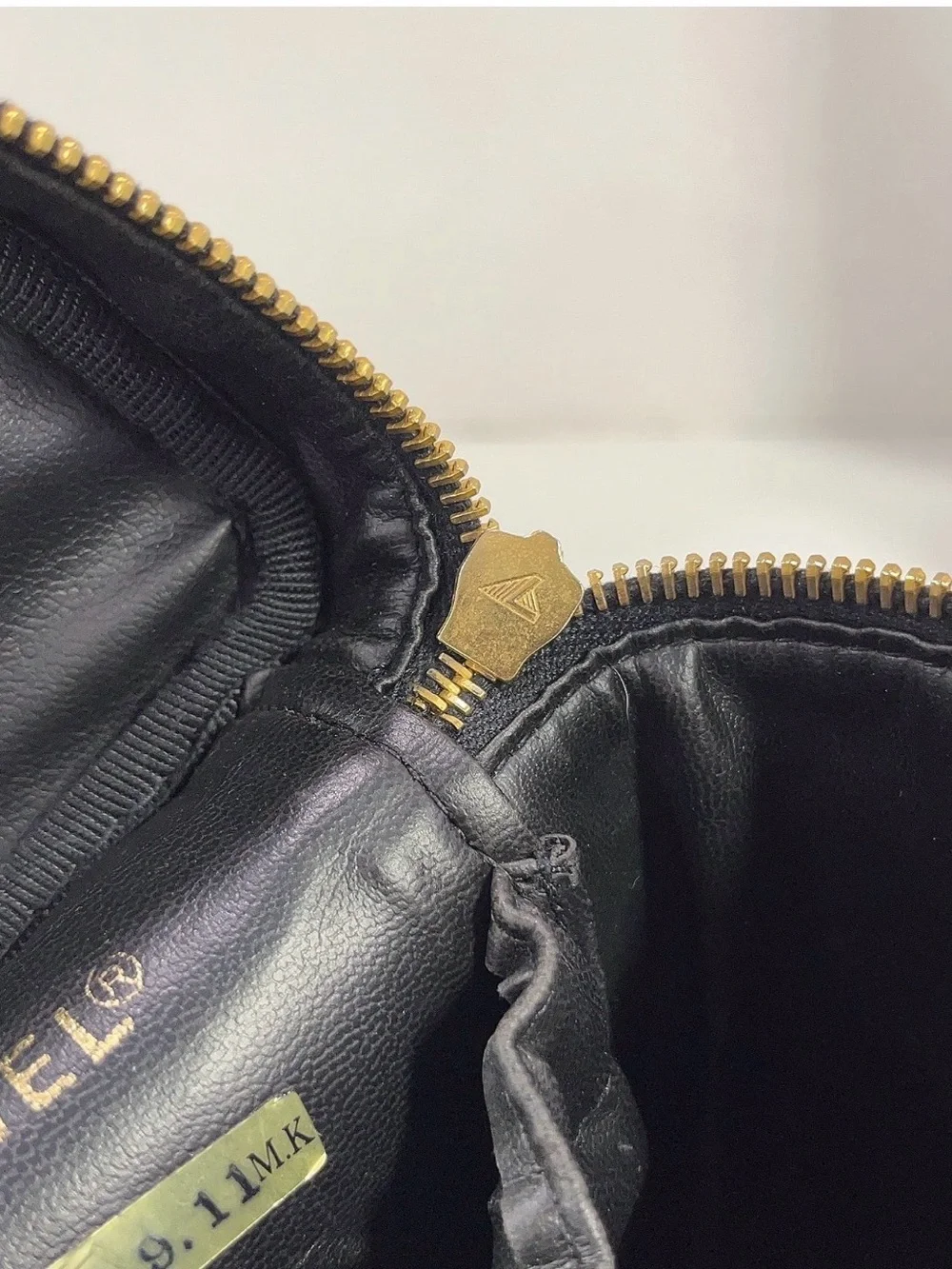 Vintage Chanel Black Caviar Leather Vanity Case Top Handle  Bag Gold Hardware