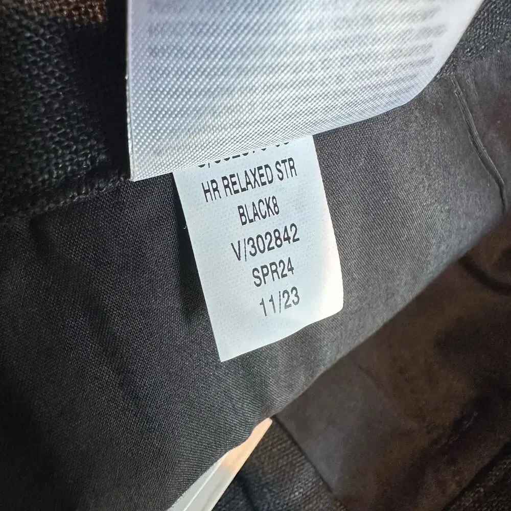 Banana Republic Women's Lina Straight Linen Pant Black 12 882876