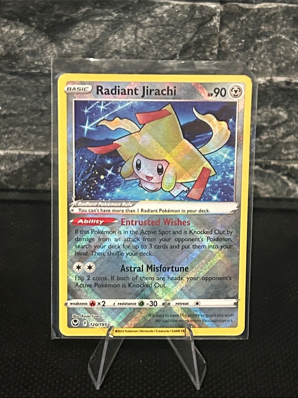 Pokemon Radiant Jirachi 120/195 Holo‎ Rare Card from the Silver Tempest Set M/NM