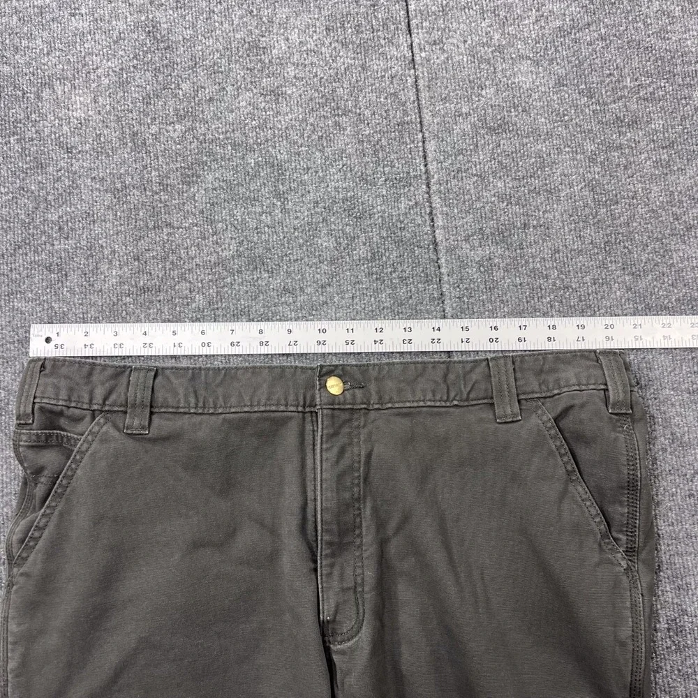 Carhartt Men's‎ 42x30 Relaxed Fit Rugged Flex Knit-Lined Utility Work Pants Grey