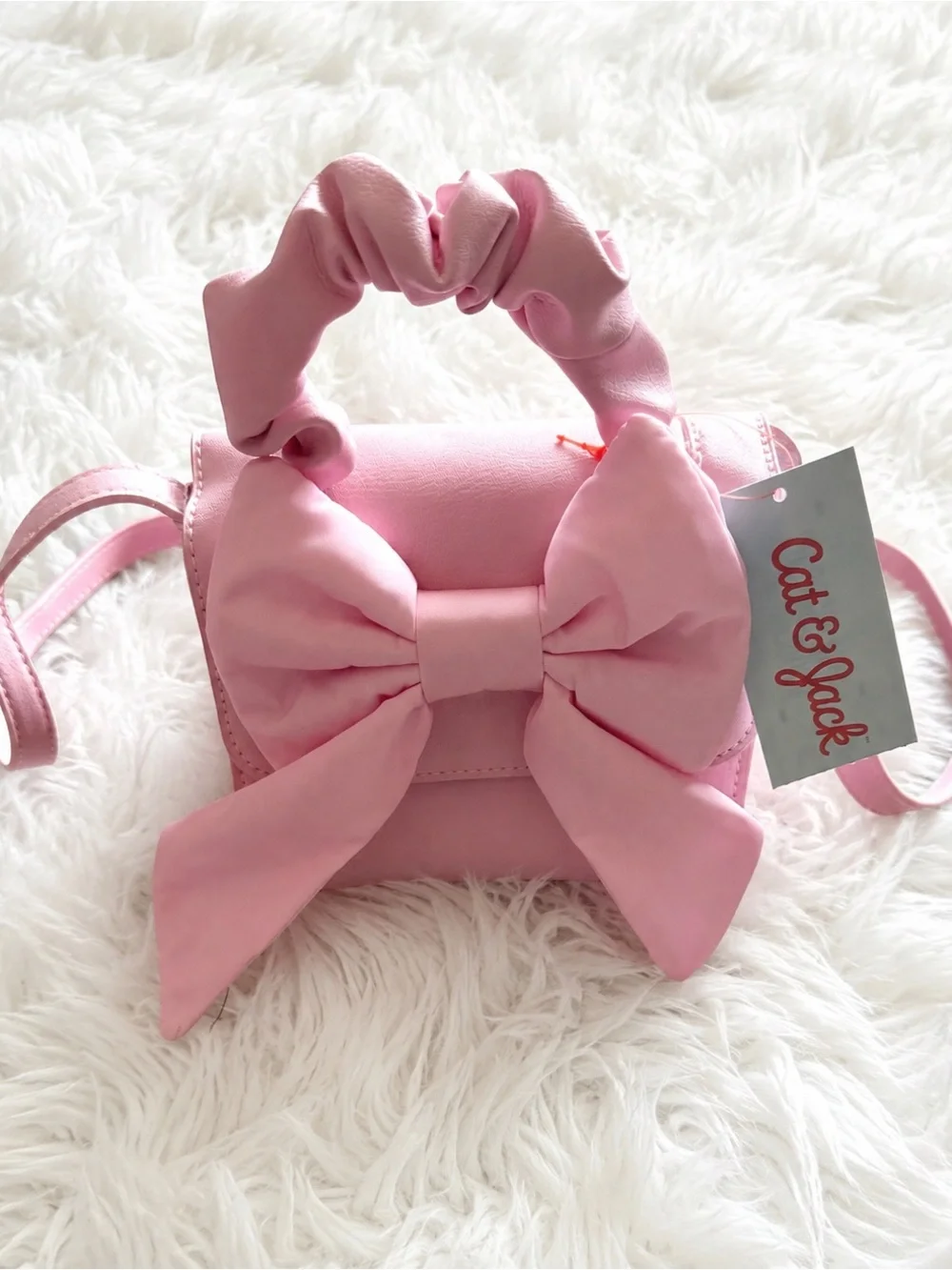 Cat & Jack Light Pink Bow Mini Crossbody Bag for Kids