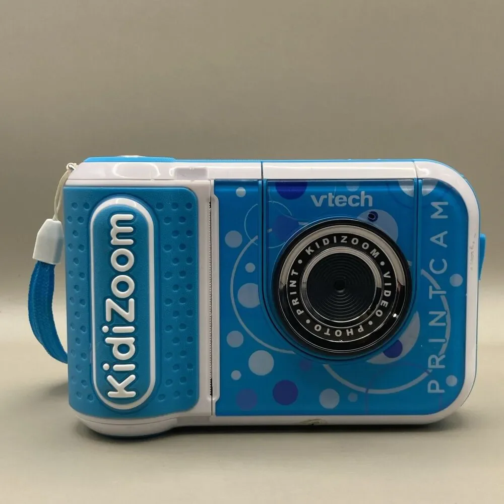 KidiZoom PrintCam Blue Instant Print Kids  Camera Comic Games W. Charger