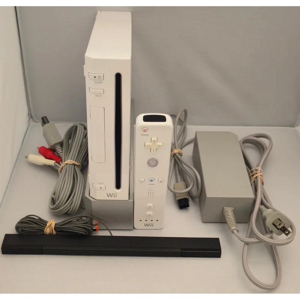 Nintendo Wii Console Bundle - White RVL-001 - Modded - Homebrew - OEM - Tested