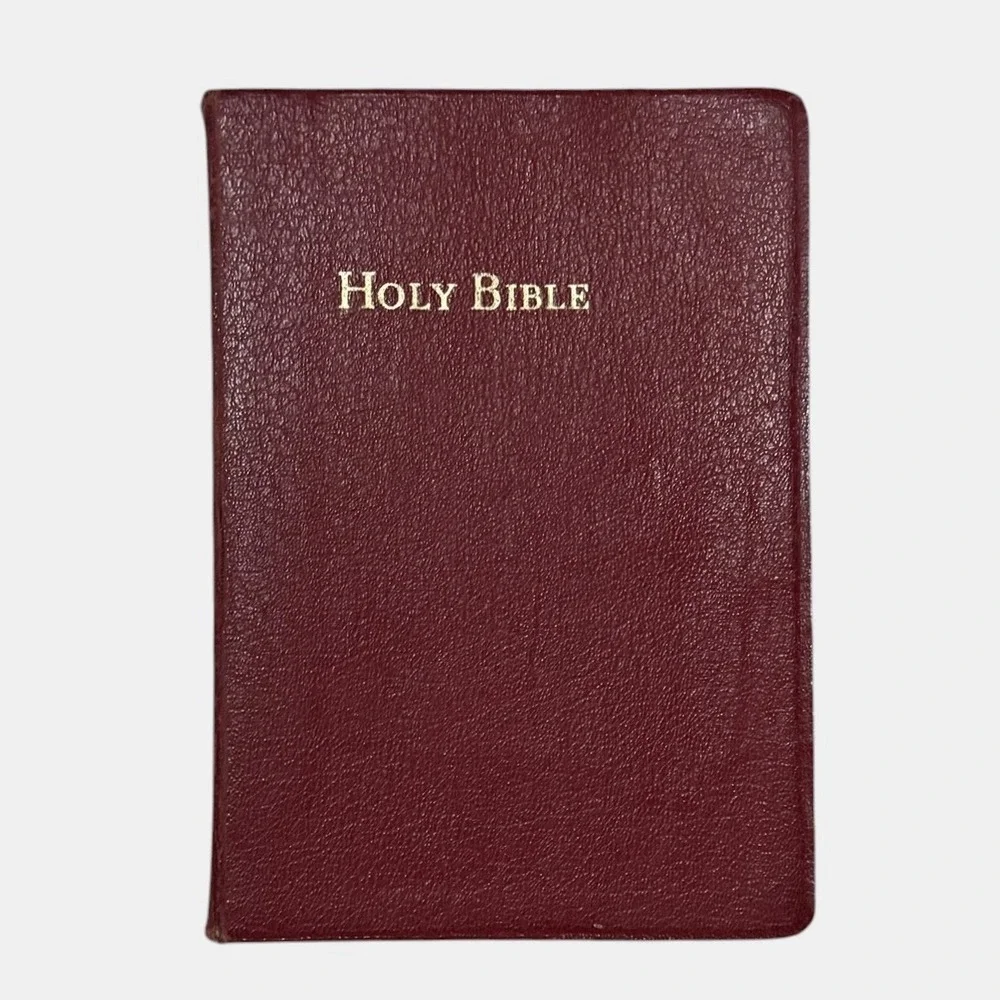 Holy Bible King James Version Self-Pronouncing Edition World Leather Bound VTG