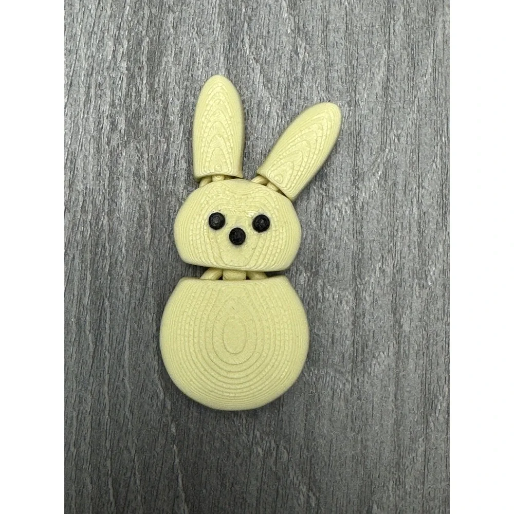 6 Pc - Easter Bunny‎ Fridge Magnets Fidget Articulated 3D Printed Rabbit Pastel