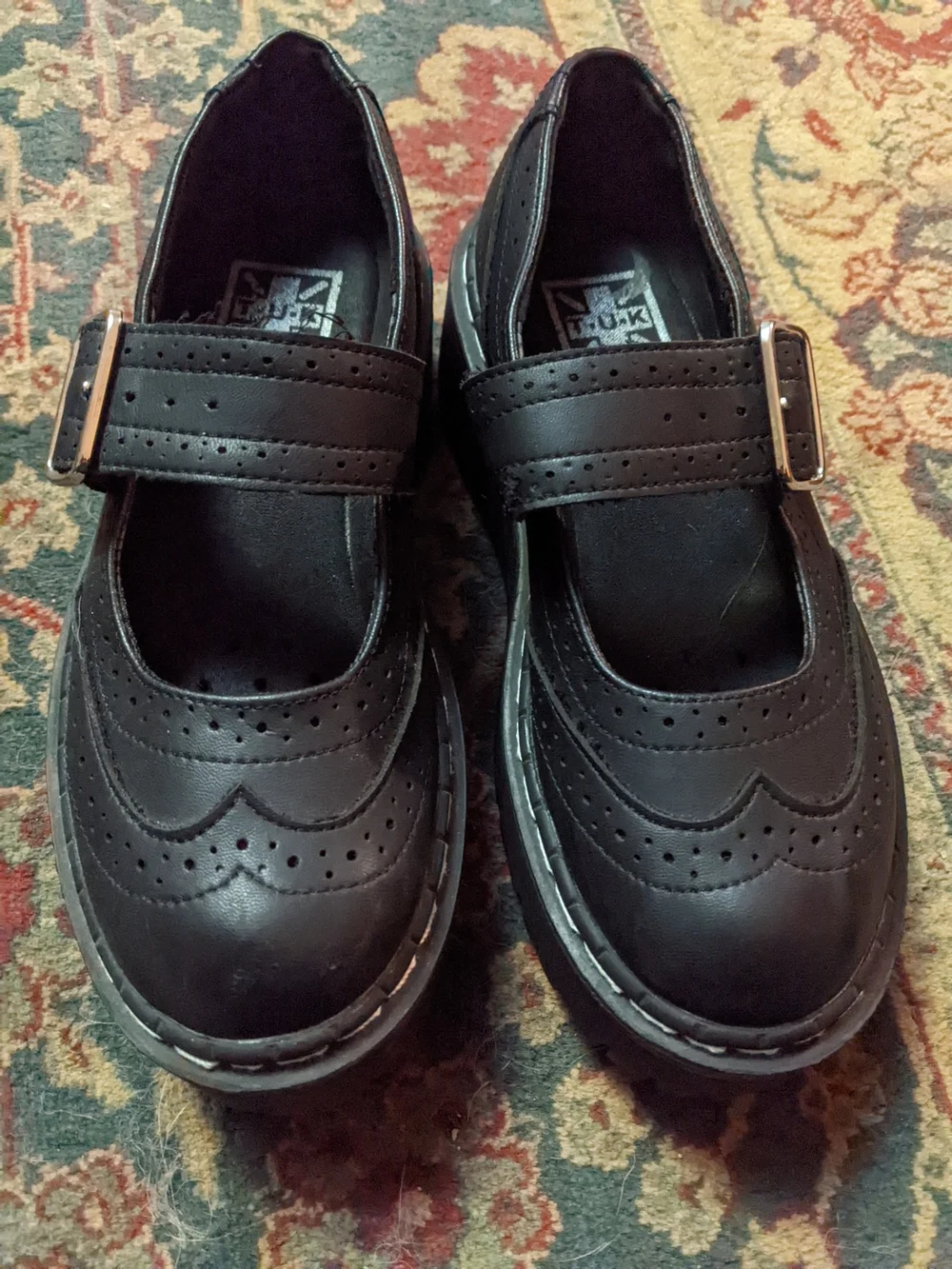 Black Double Decker Mary Jane Shoes