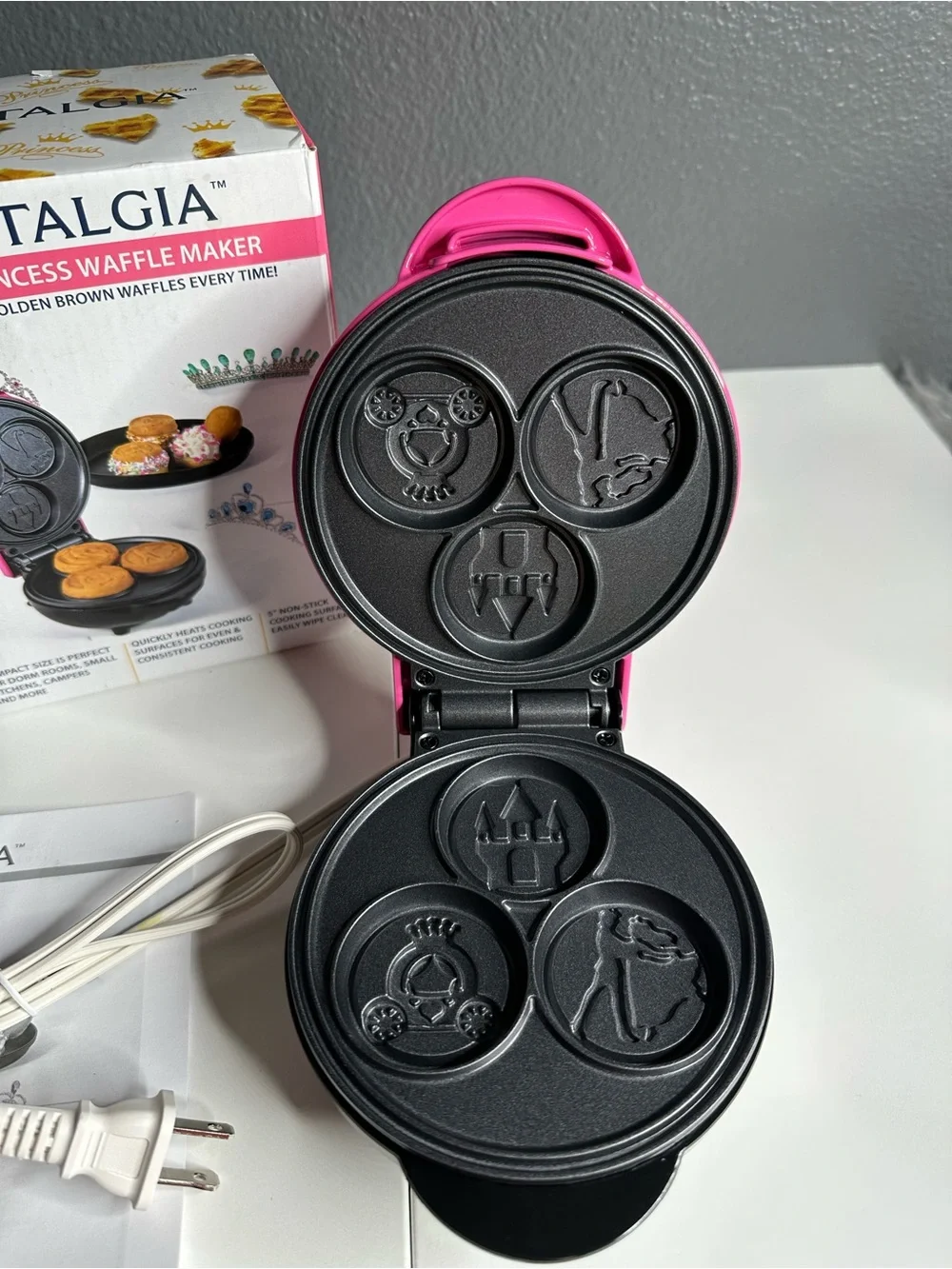 Nostalgia MyMini Princess Waffle Maker - Hot Pink