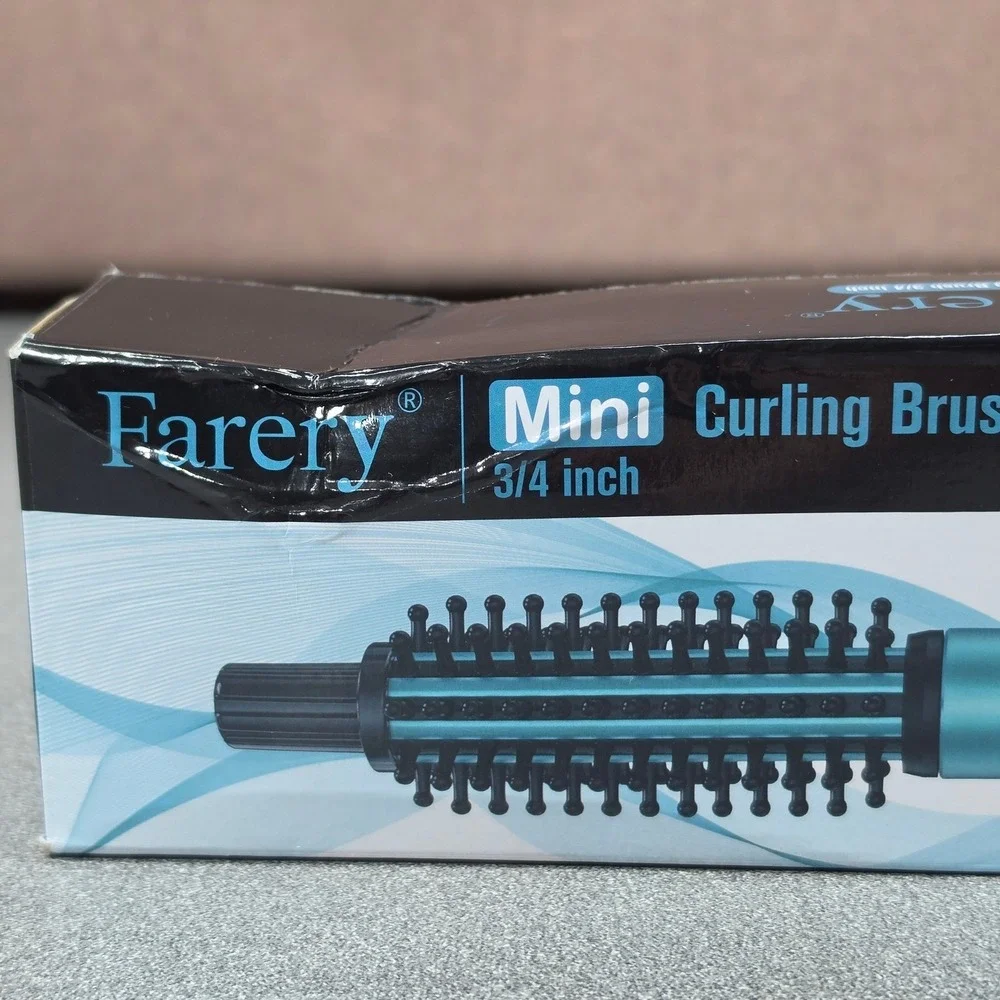 Farery Mini Curling Brush Women 3/4 Inch New Travel Thermal Iron FA019B