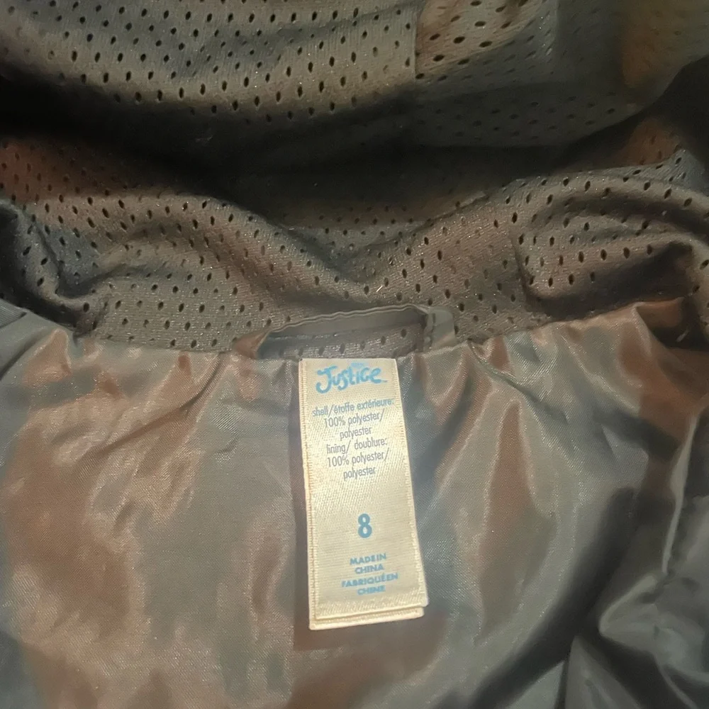 Justice Windbreaker‎ Black size 8