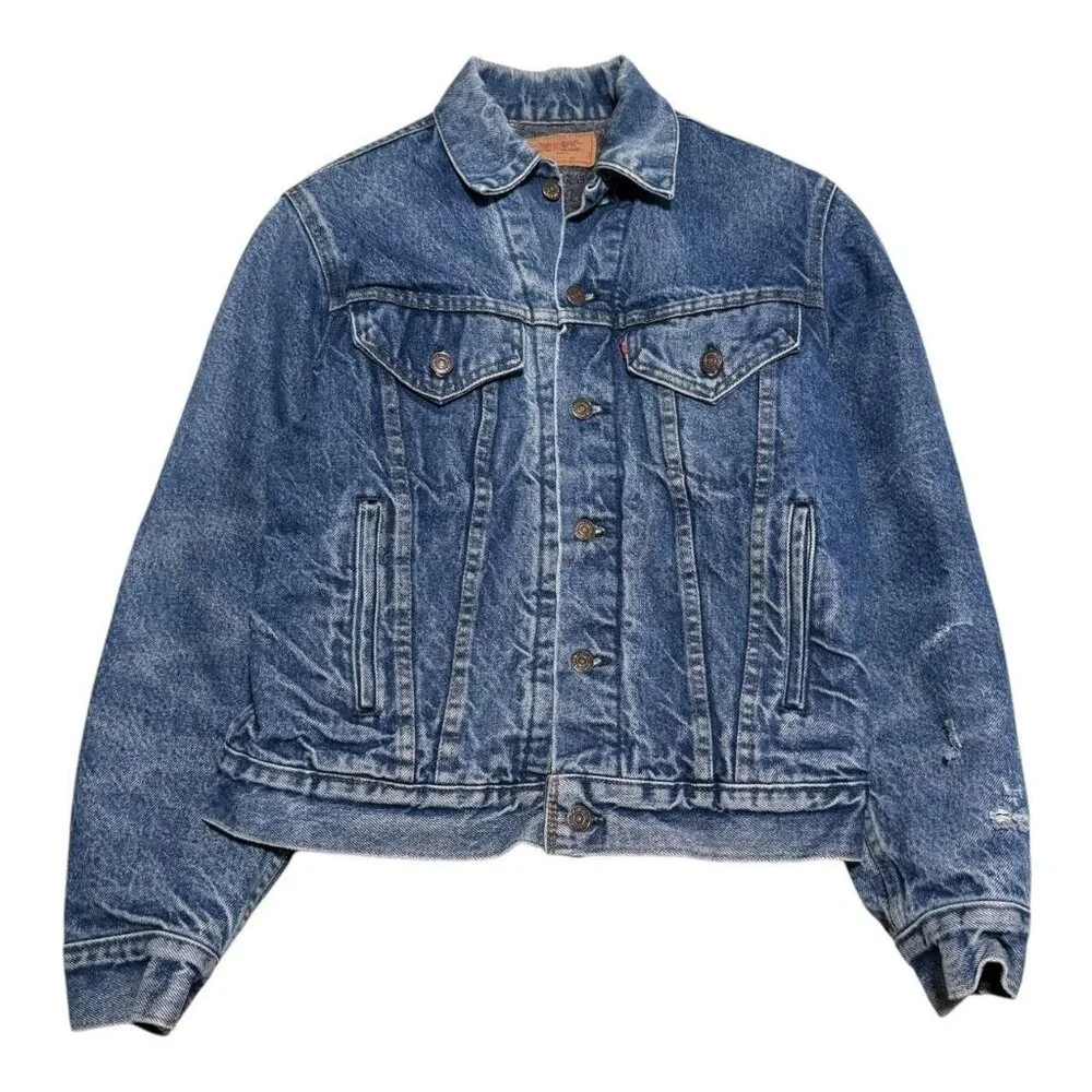 Vintage Levi’s 527 Type 3‎ Blanket Lined Denim Trucker Jacket Size 38