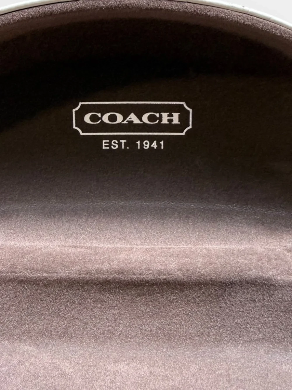 Coach Sunglasses Case White and Brown‎ Interior OS