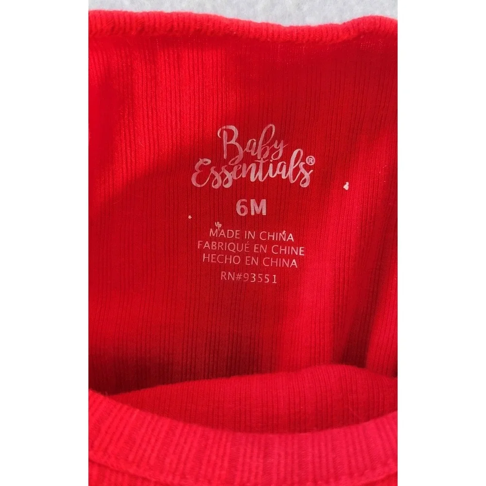 Baby Essentials Santa Tutu Size‎ 3(1)-6(1)-9(1)-18(3)-24(1) Months Red/Black