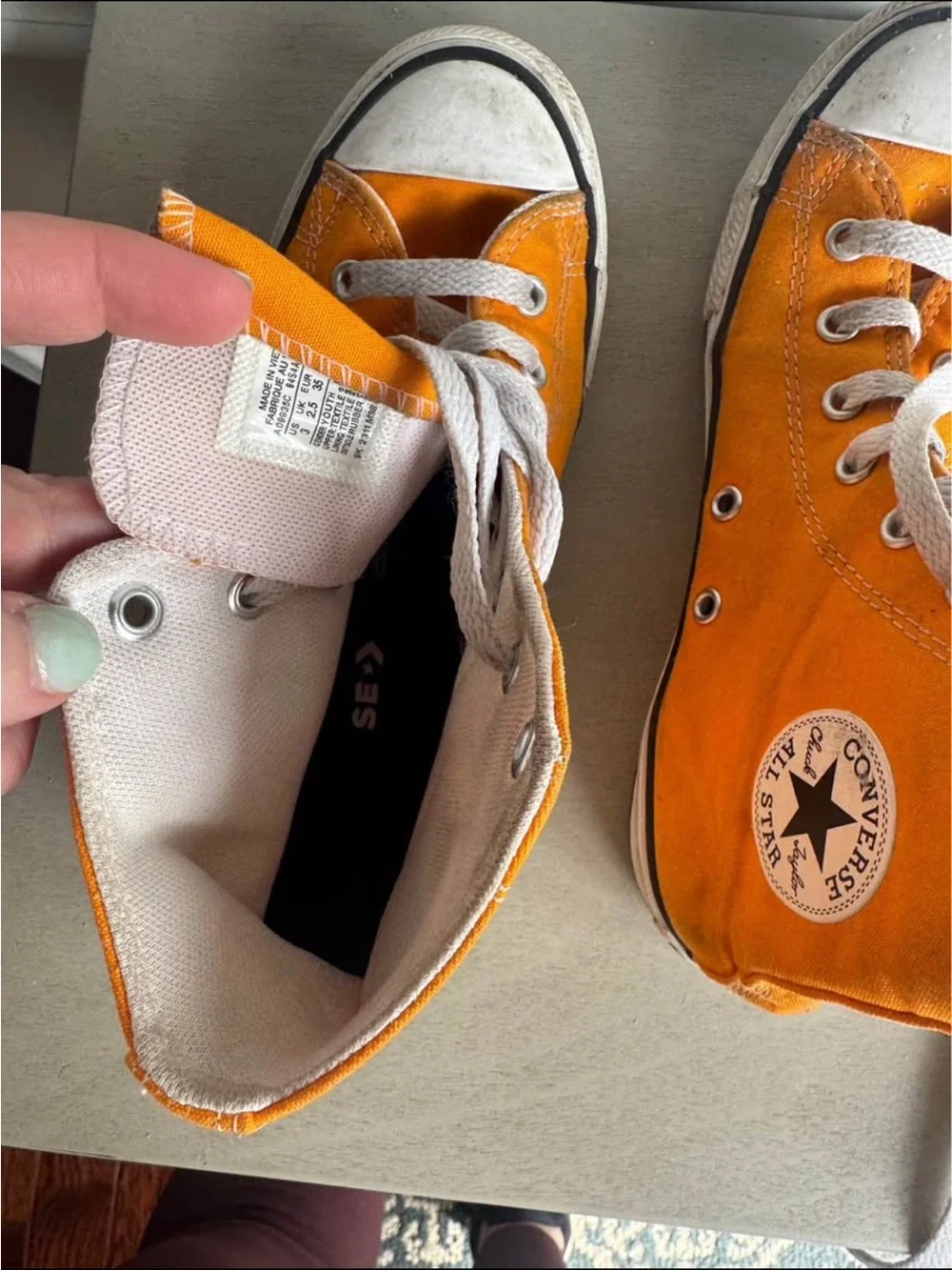 Converse bright orange