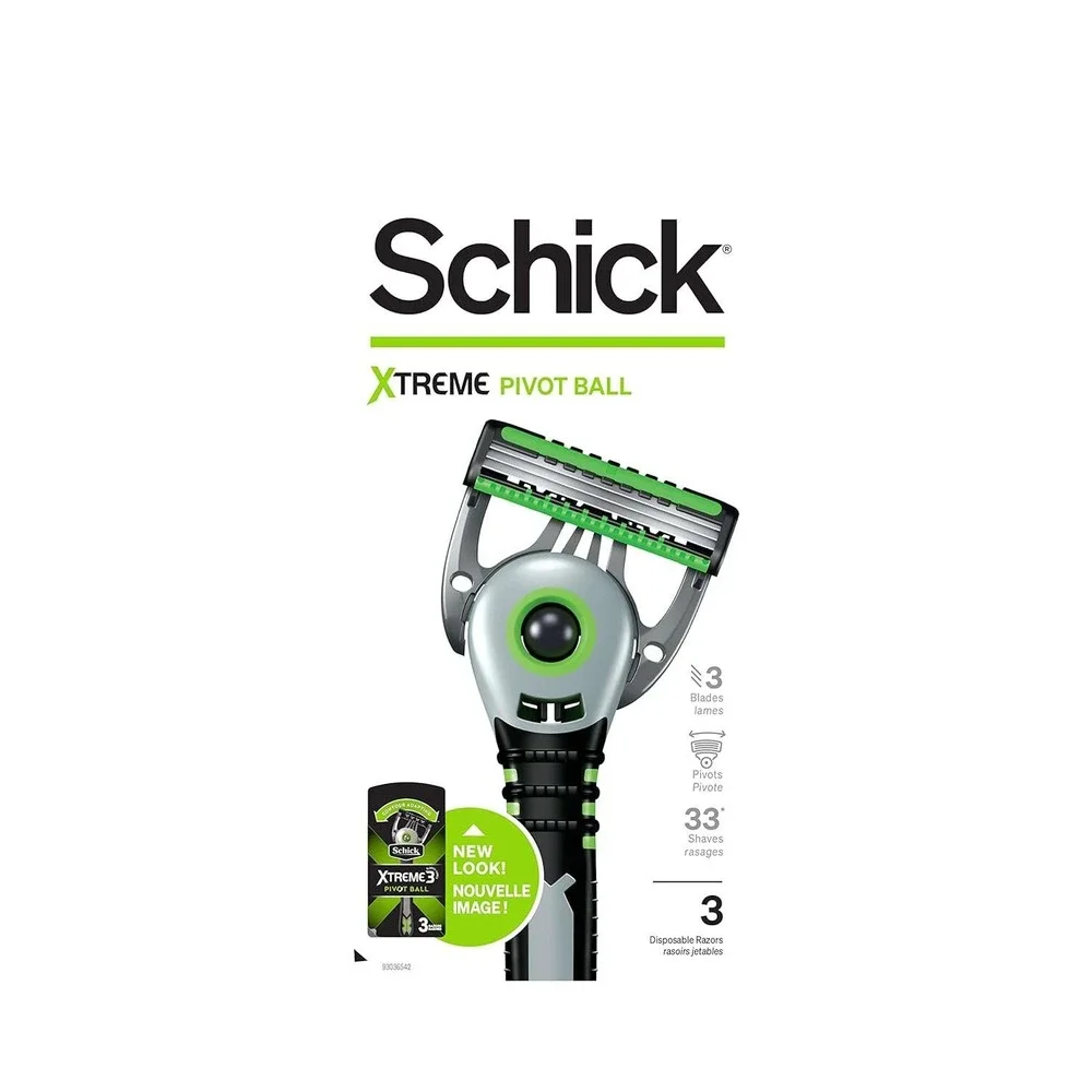 Schick Xtreme Pivot Ball Men's Disposable Razor‎ 1 Pack With 3 Disposable Razors