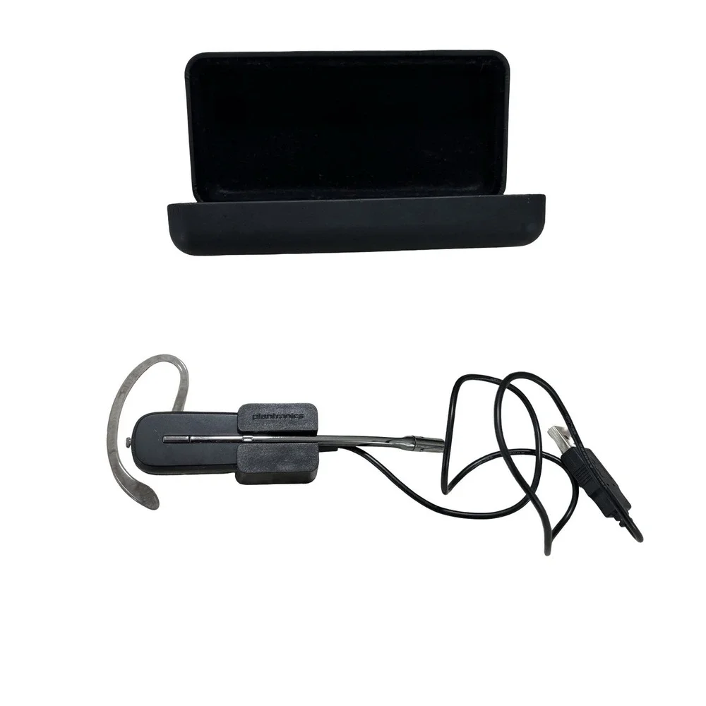 Plantronics WH500 Bluetooth Single‎ Earbud Boom Headset+Charge Base CO54 hook