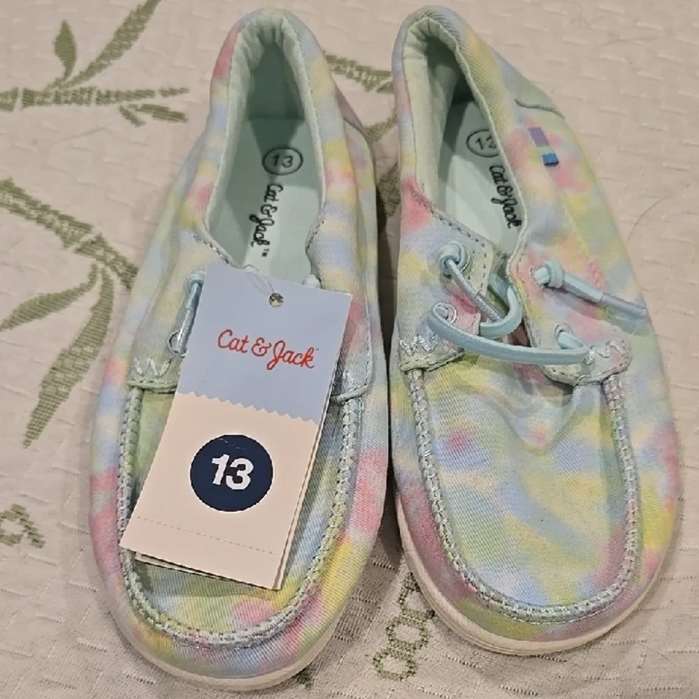 ❤️10/$40 New Cat & Jack Pastel Tie-Dye Moccasins
