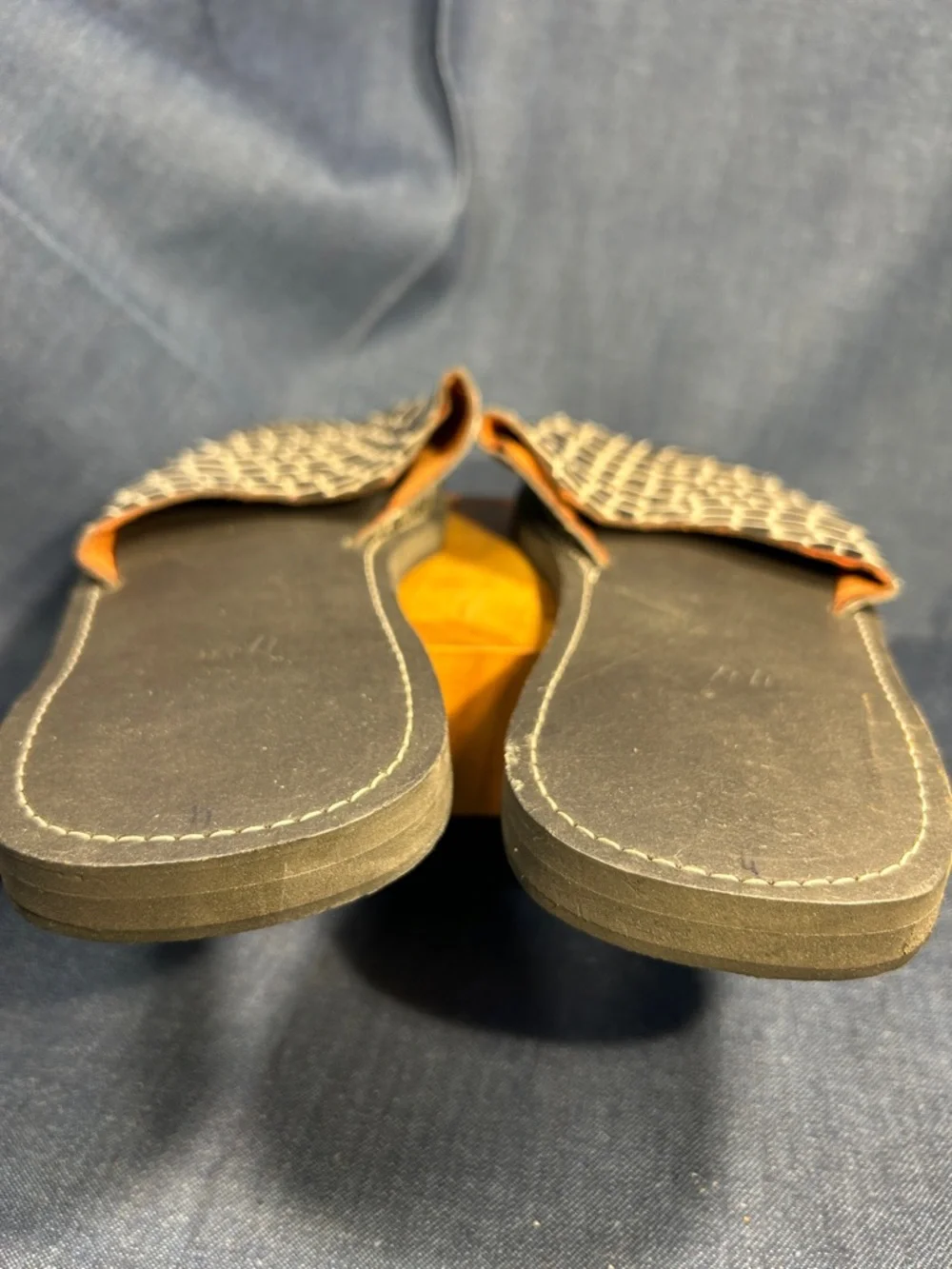 Handmade in Italy NWOT slide in leather slides
