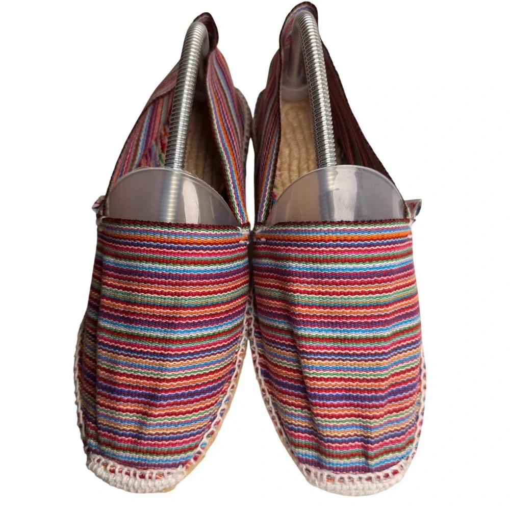 Alpargatus Rainbow Stripe Espadrille Flats Made in Spain Vegan EU 41