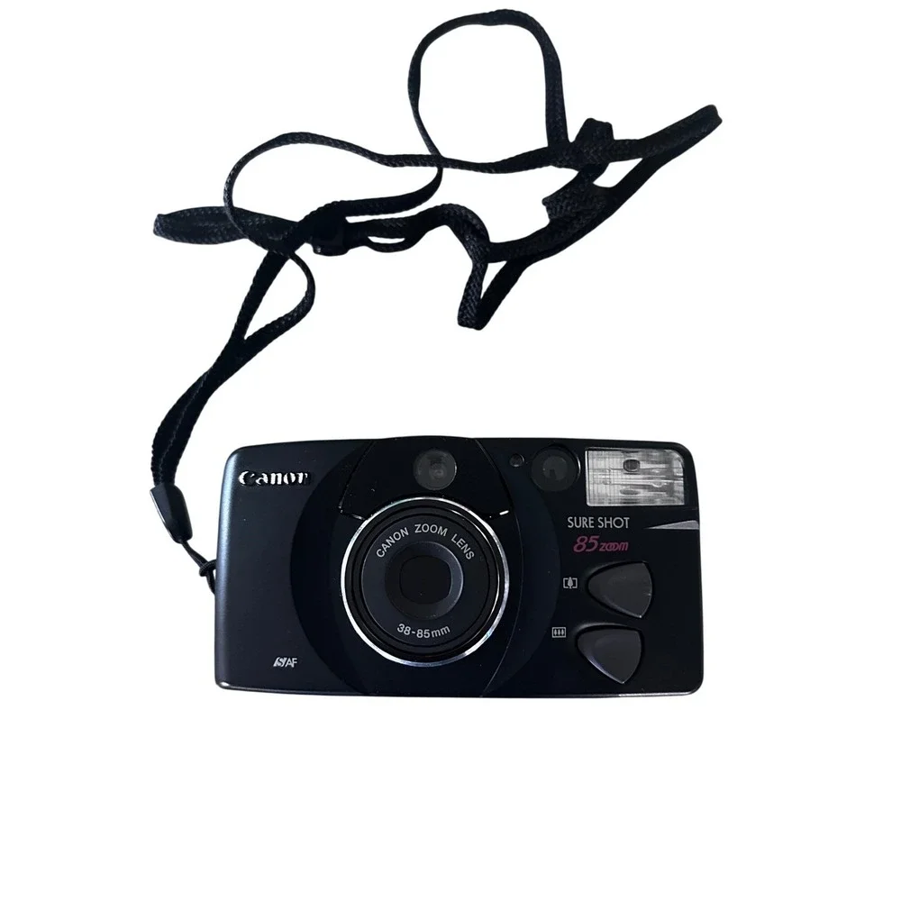 Canon Sure Shot 85 Zoom 35mm Point & Shoot Film Camera Tested with Box Manual
