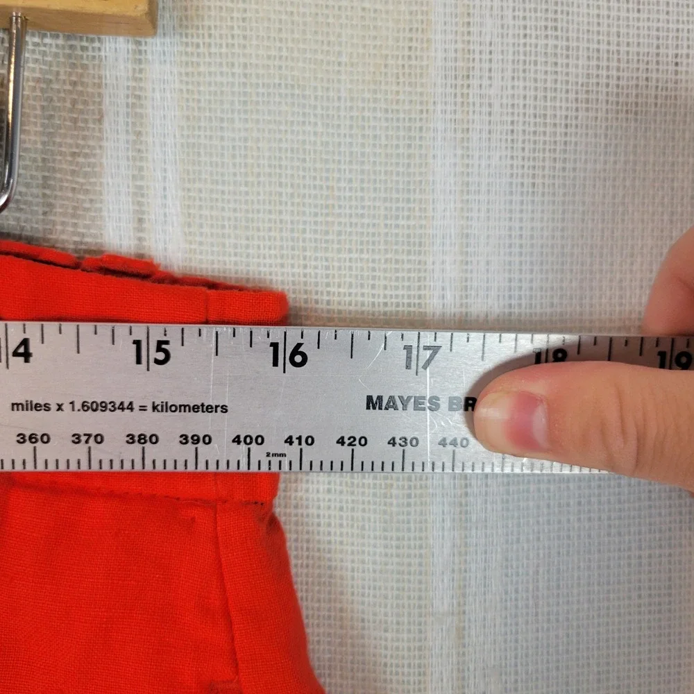 Zara Woman High Rise Wide Leg 100% Linen Pants Red Size Large Lagenlook