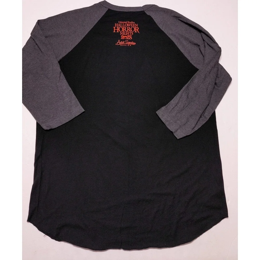 UNIVERSAL Halloween Horror Knights Chucky‎ Raglan Shirt 2023 Artist XL ~ New