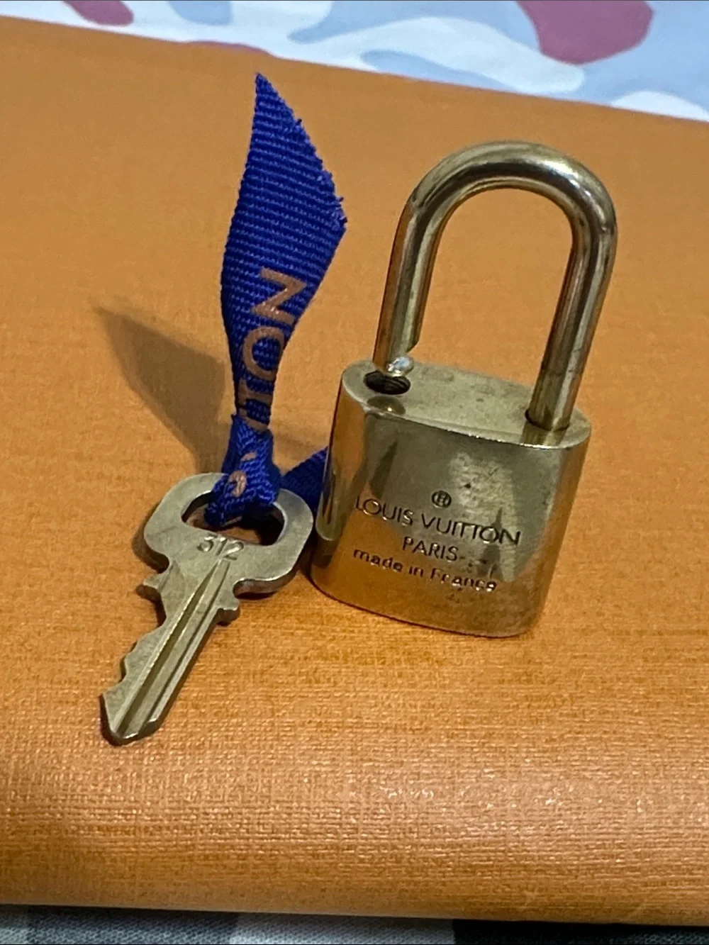 Louis Vuitton Gold tone  Padlock with Key #312