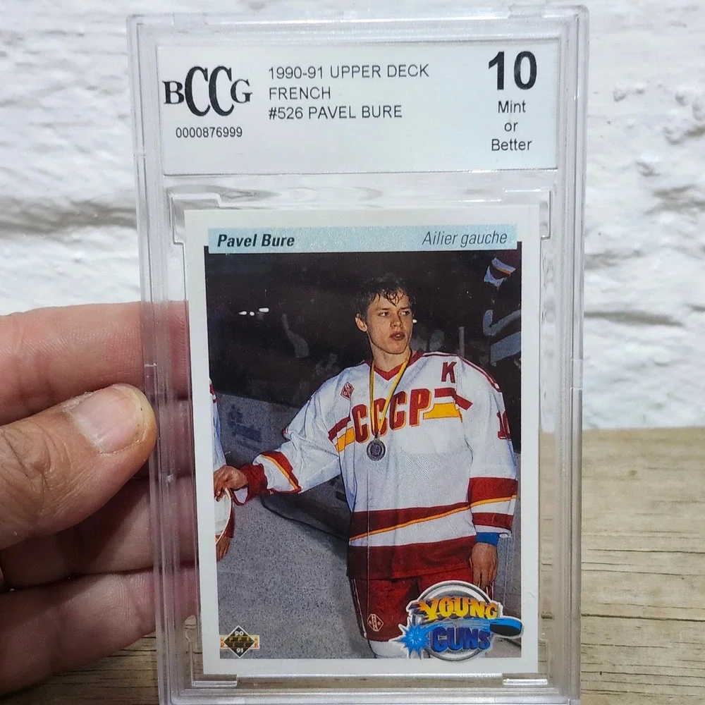 1990-91 Upper Deck Pavel Bure #526‎ Young Guns BCCG 10 Hockey Card