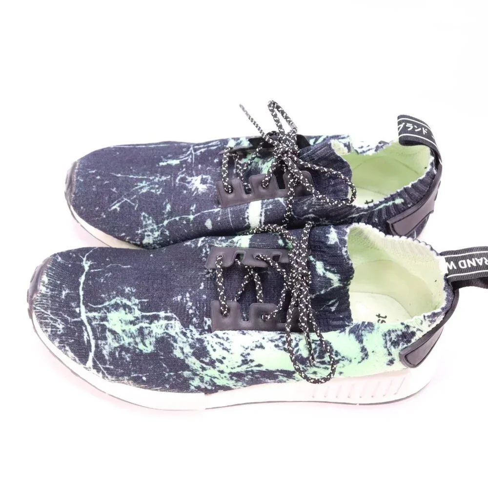 Adidas NMD R1 PK Primeknit Nomad Green‎ Marble Flash BB7996 Mens Size 8.5