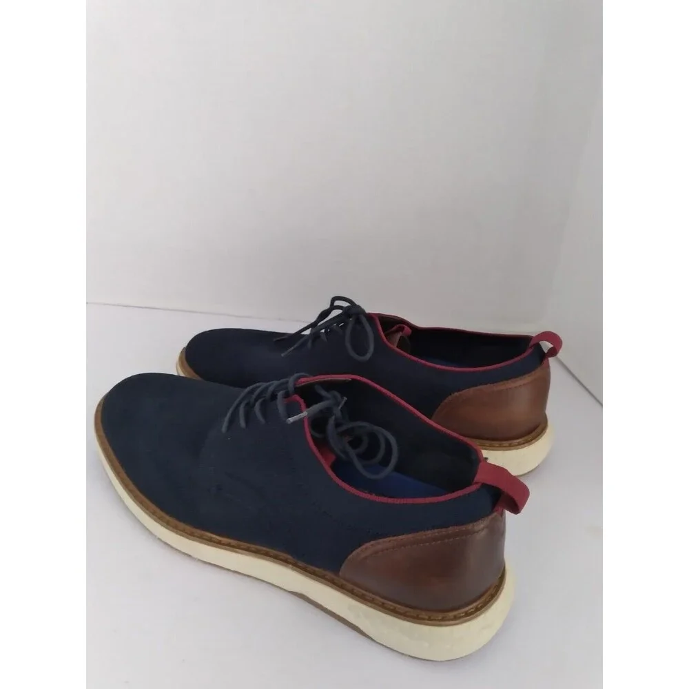 Navy Blue Oxford Dress Shoes Casual‎ Lace Up Comfort Sole Men's
