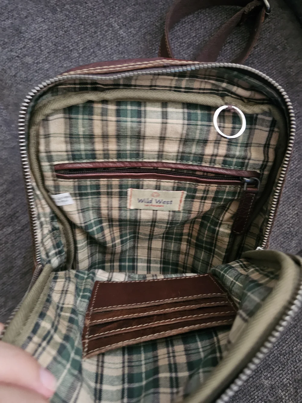 Wild West Brown Leather Messenger Crossbody for Men