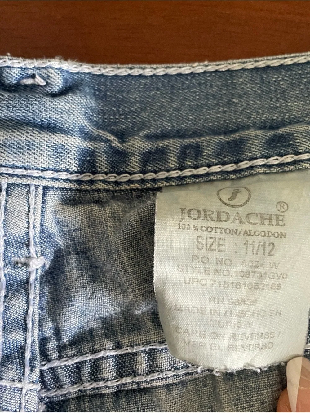 Jordache Light Blue Washed Denim Shorts