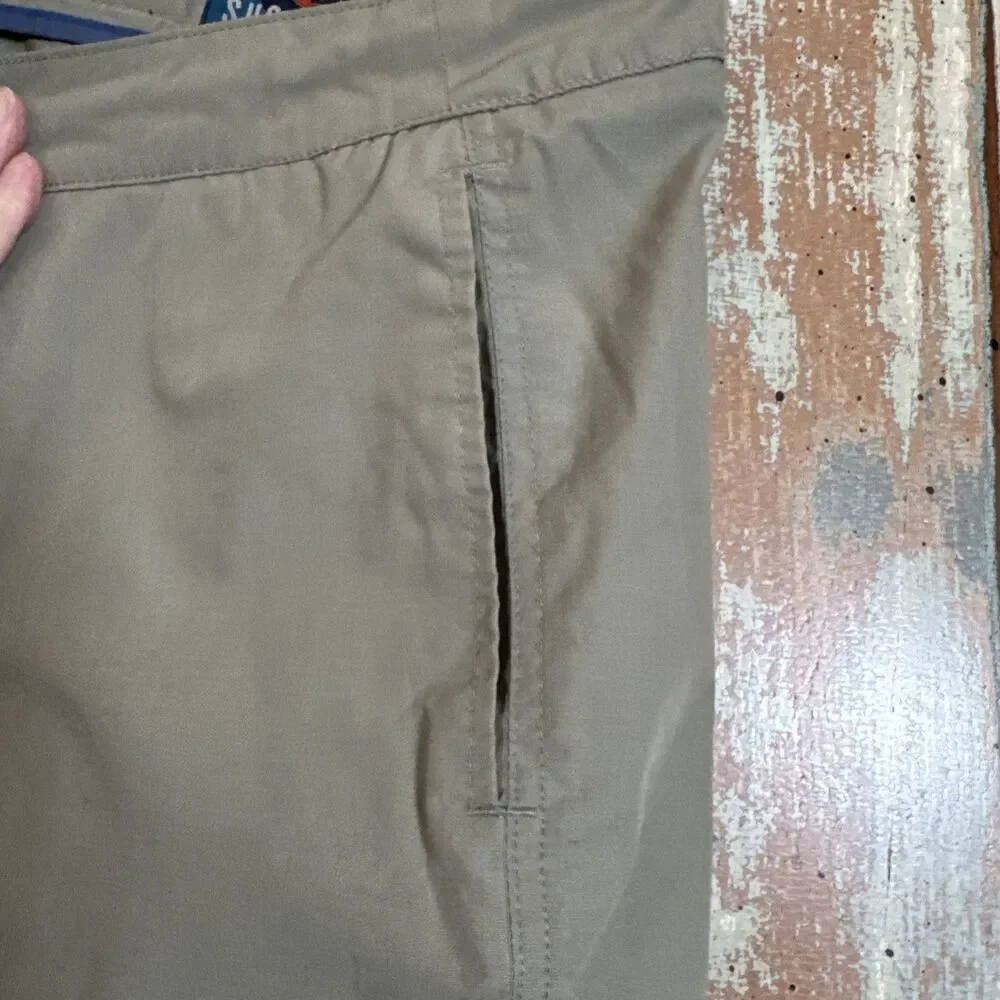 Faherty All Day Shorts Men's Size 31 Green/Tan Quick Dry Lightweight Hiking 7.5”