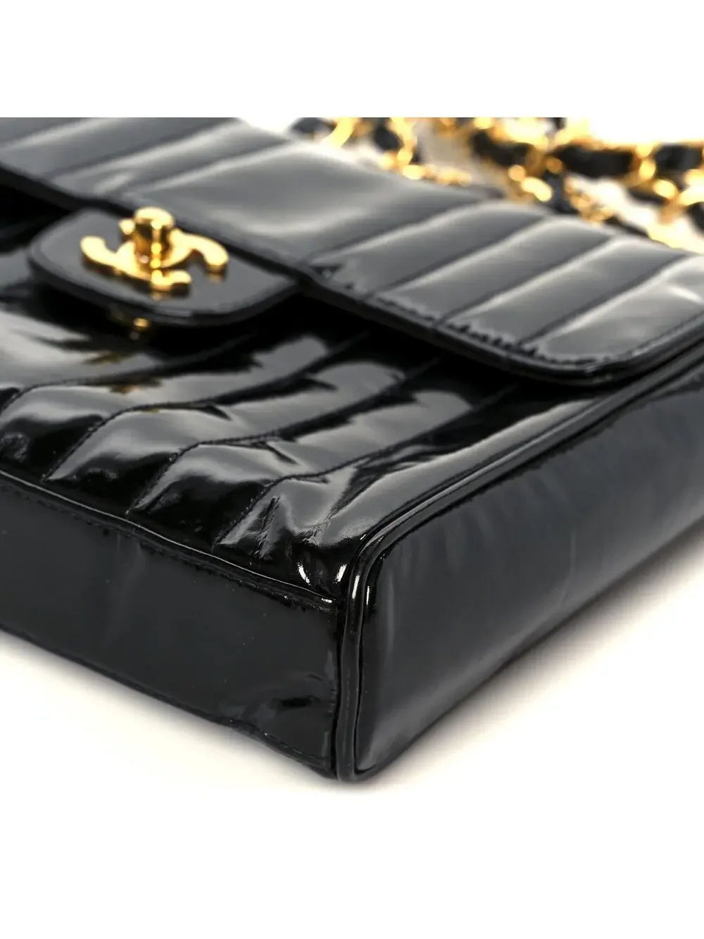 Chanel Patent Vertical Quilt Small Flap #291076C27B