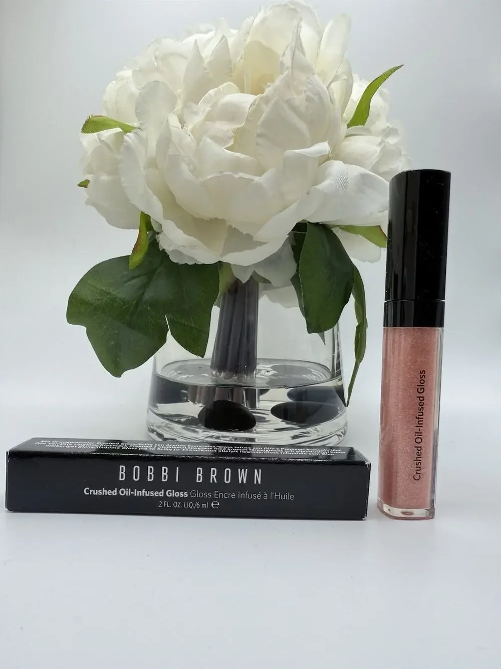 Bobbi Brown Crushed Oil-Infused Gloss Bare Sparkle Shimmer 0.2 Oz. / 6mL