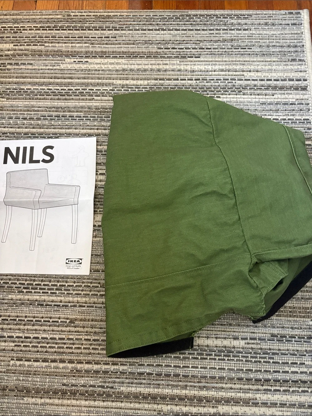 IKEA NILS Slipcover in Olive Green