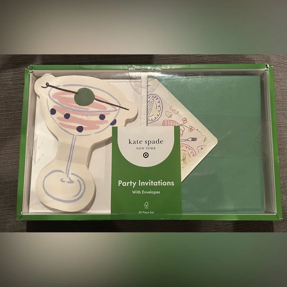 Kate Spade x Target Martini Party Invitations with Envelopes 20 piece Set