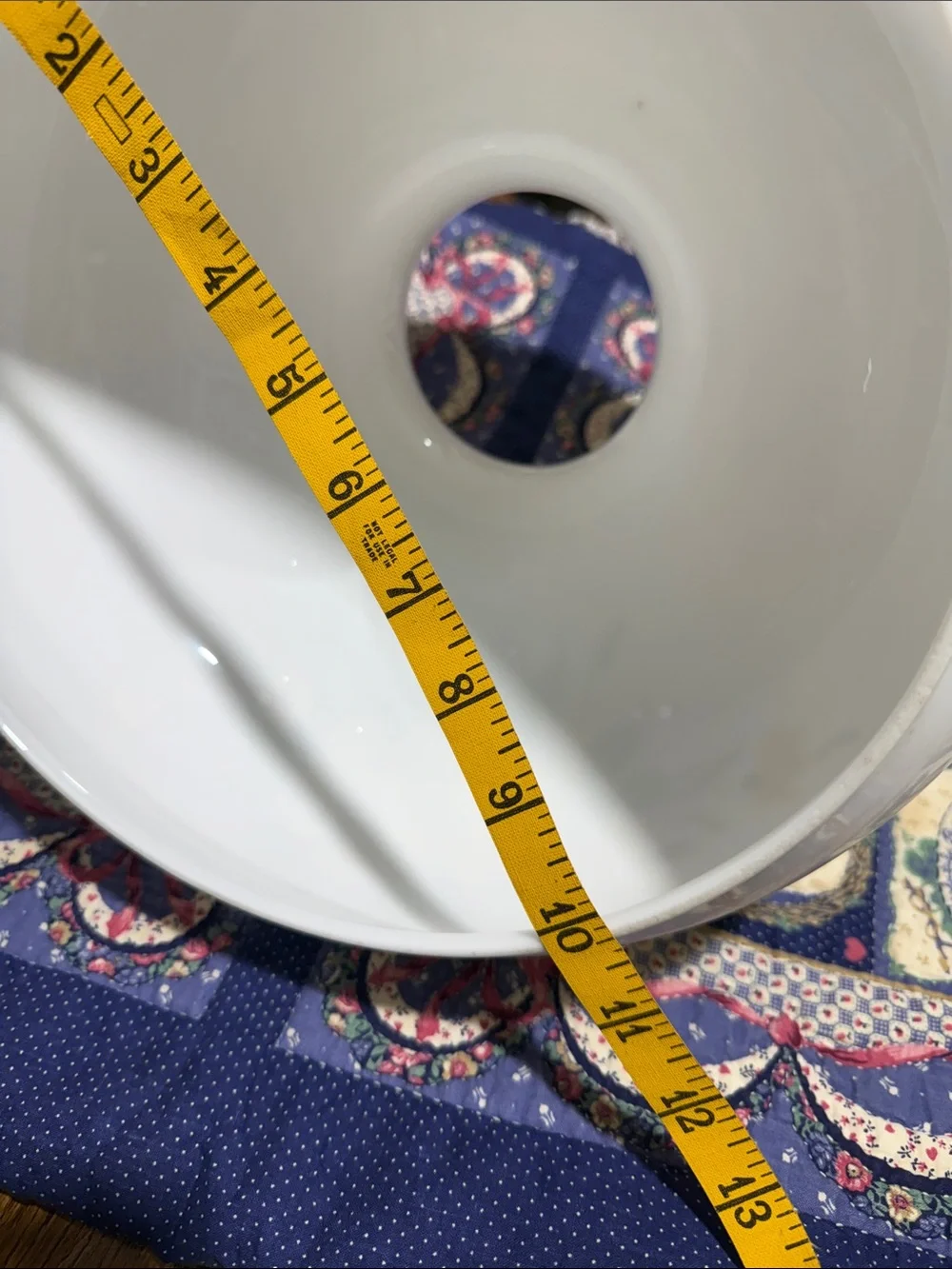 Vintage milk glass painted floral  hurricane lamp shade parlor 10” fitter