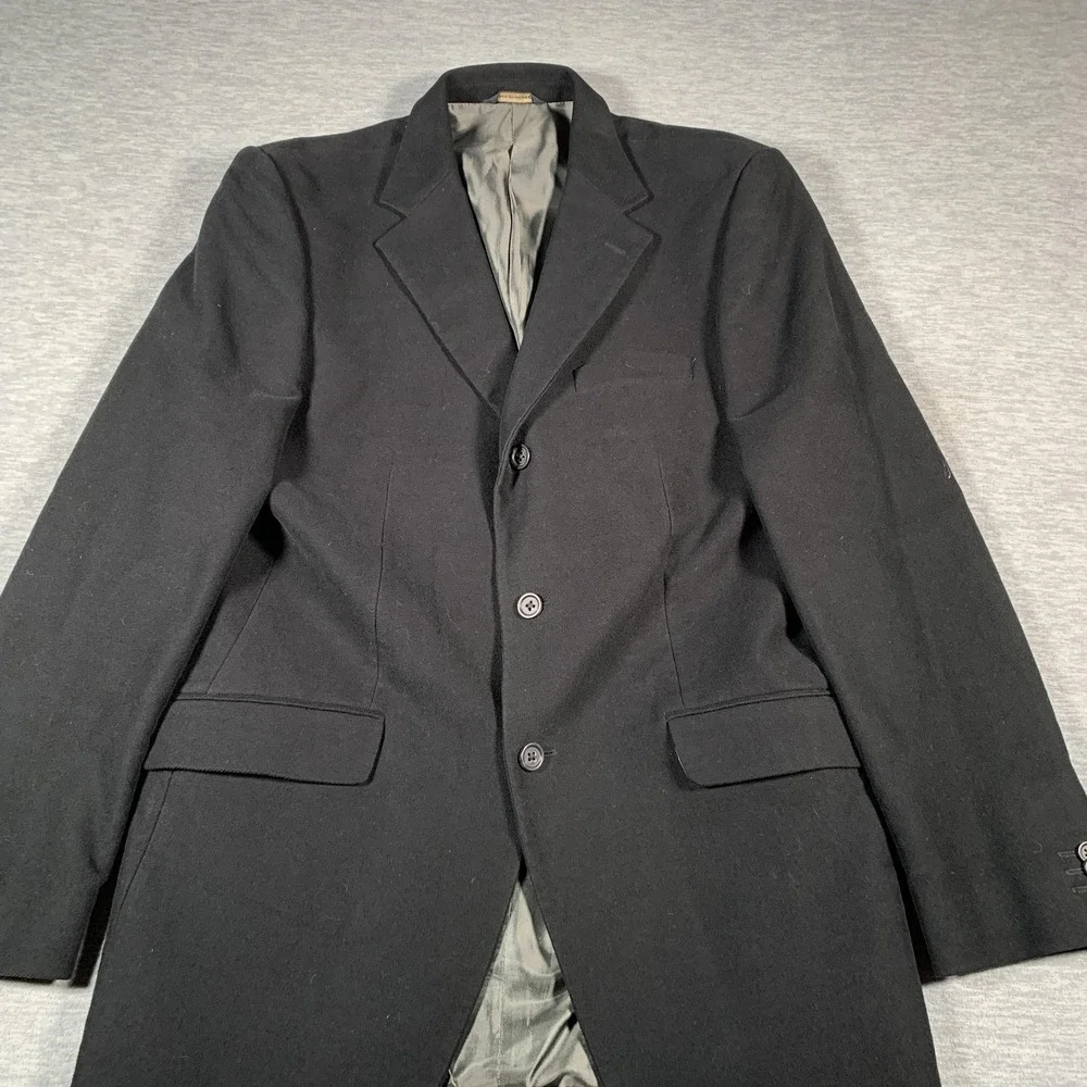 Banana Republic Blazer Mens 42L‎ Black Cotton Stretch Sport Coat 3 Button Lined