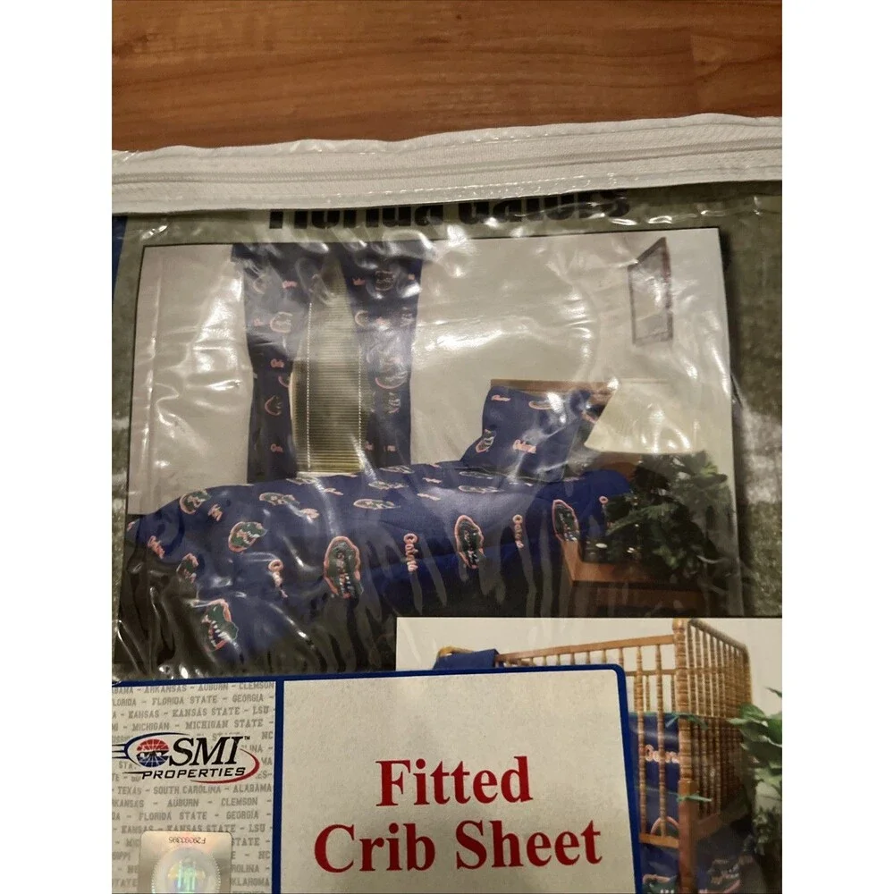 Florida Gators Baby Crib Fitted Sheet Blue Orange