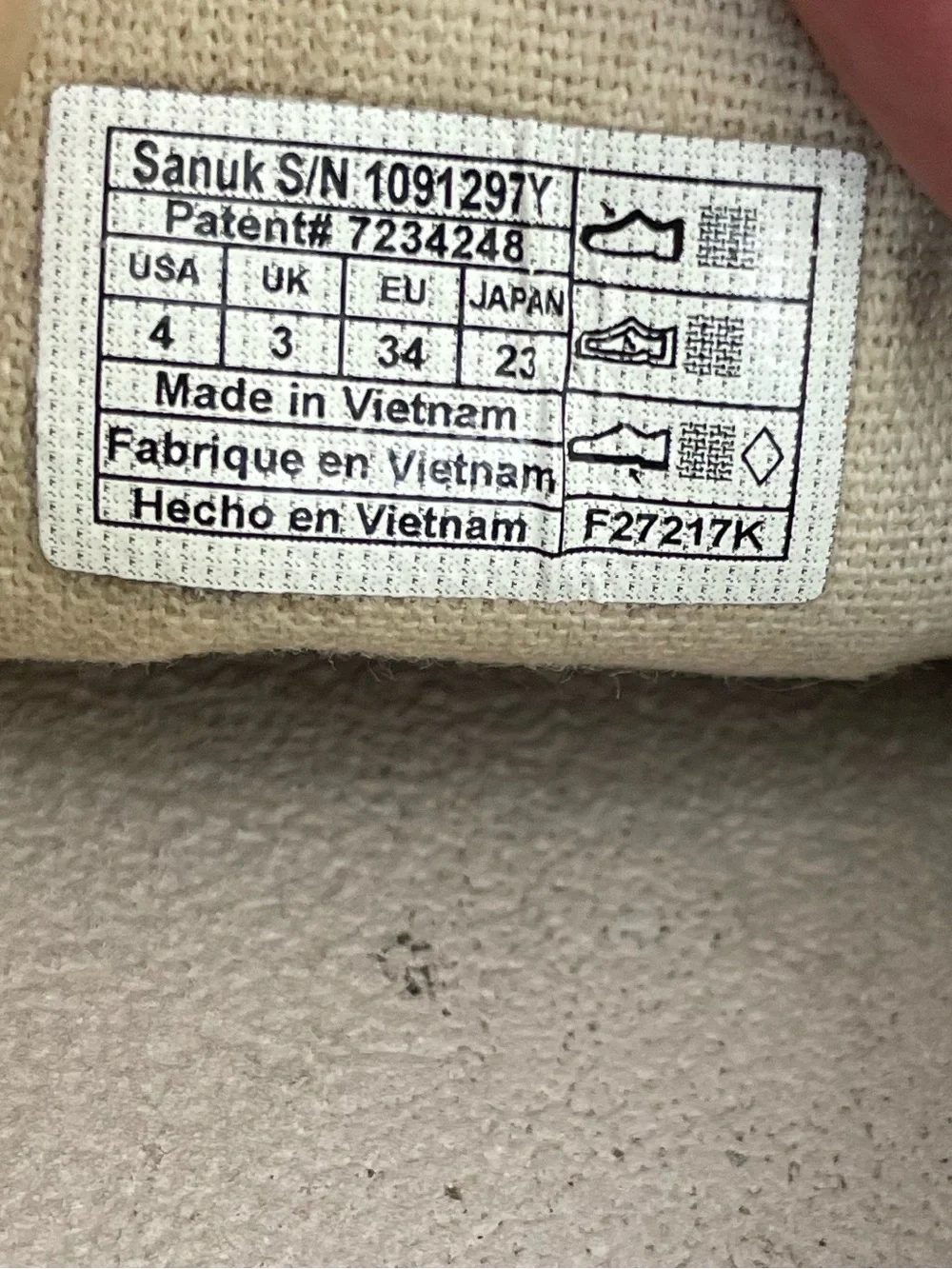 Sanuk slip shoe