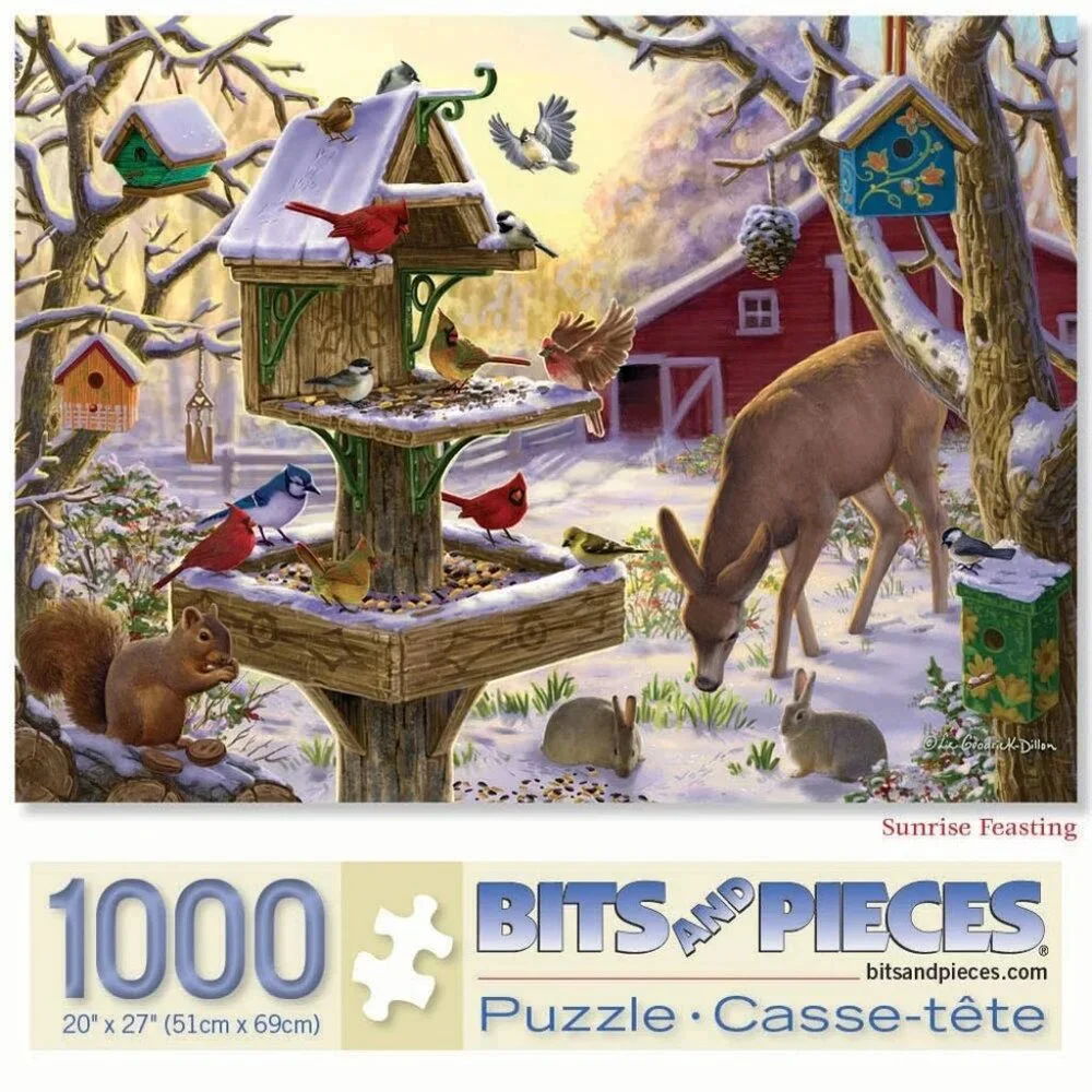 Bits and Pieces 1000 Piece Jigsaw Puzzle Sunrise Feasting by Liz Goodrick Dillon