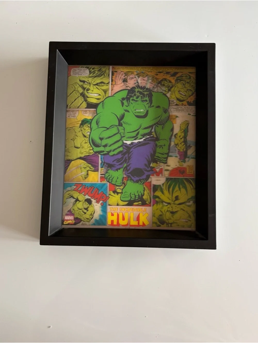 The Incredible Hulk Framed Comic Art - hologram
