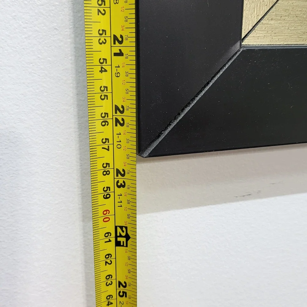 Interiors by Design Vintage World Map Framed Wall Art Black Gold 22.5in Square*