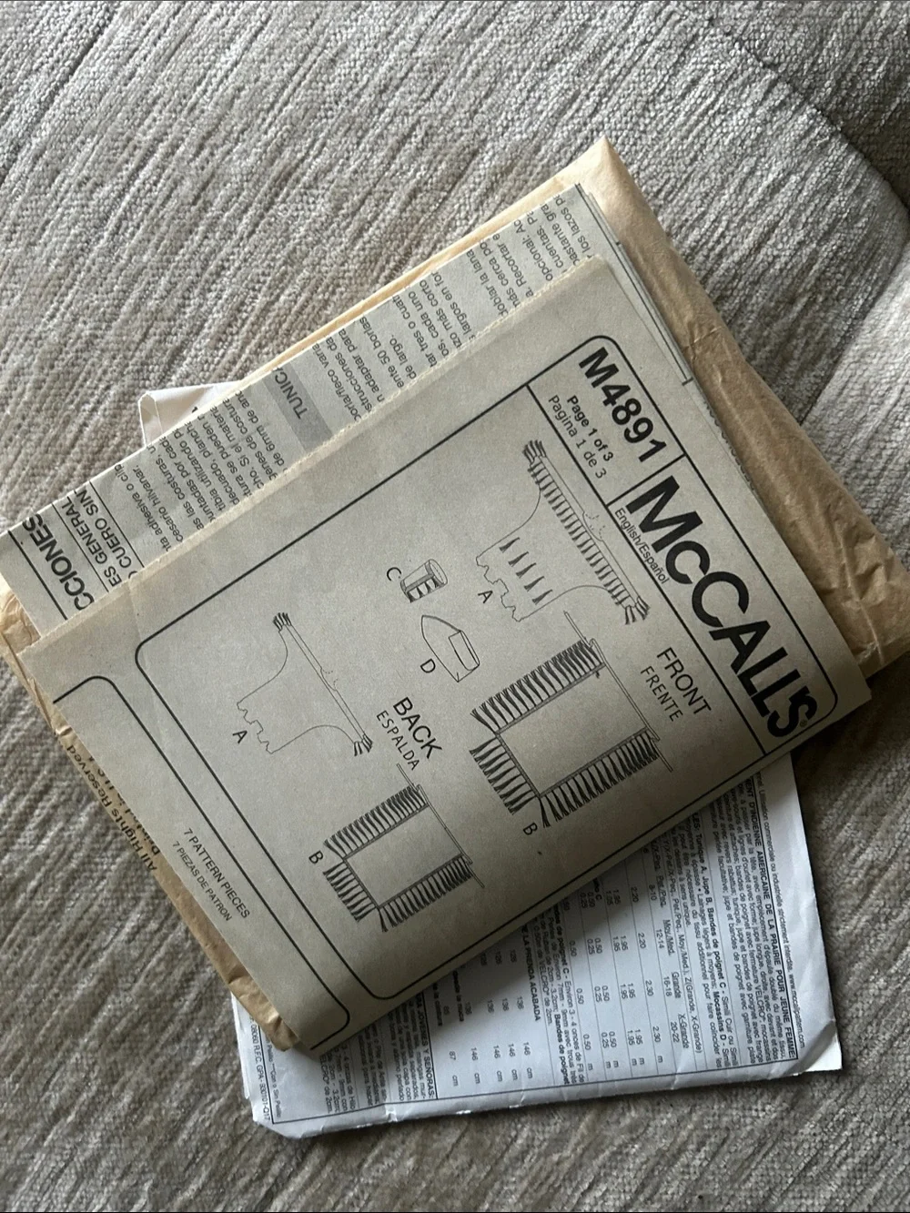 McCalls mccall’s m4891