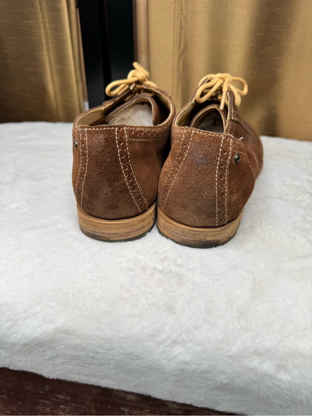 Rockport Seventy One brown suede leather wingtip shoes men’s US 8